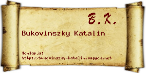 Bukovinszky Katalin névjegykártya